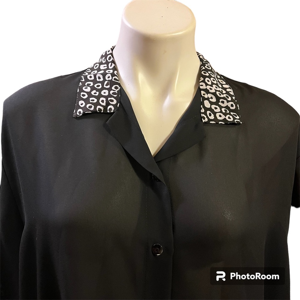 GOTTEX black sheer swim suit cover up - Picture 2 of 9